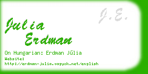 julia erdman business card