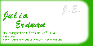 julia erdman business card